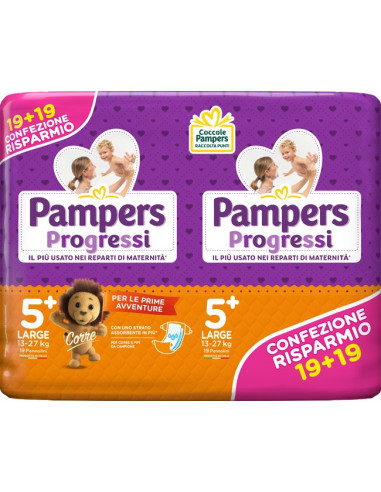 PAMPERS PROGRESSI LARGE 38PZ