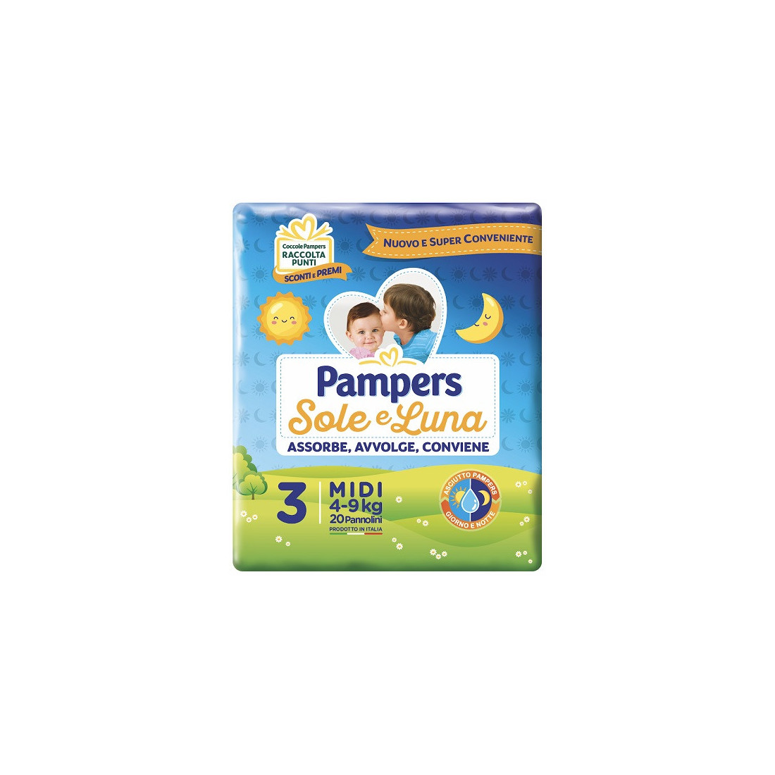 PAMPERS SOLE&LUNA MIDI 20PZ