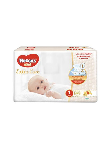 HUGGIES EXTRA CARE GR 1 40PZ