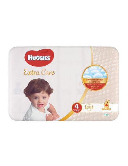 HUGGIES EXTRA CARE GR 4 38PZ