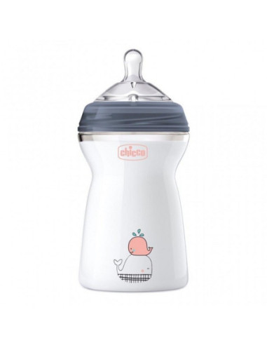 CHICCO BIBERON NATURAL FEELING BLACK&WHITE 330ML