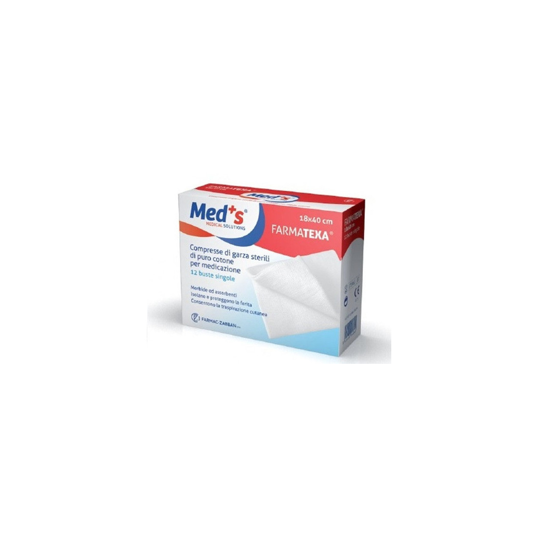 GARZA MEDS 12/12 18X40CM 12PZ