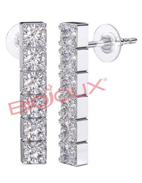 BJT221 ORECCHINI INLINE ZIR SS