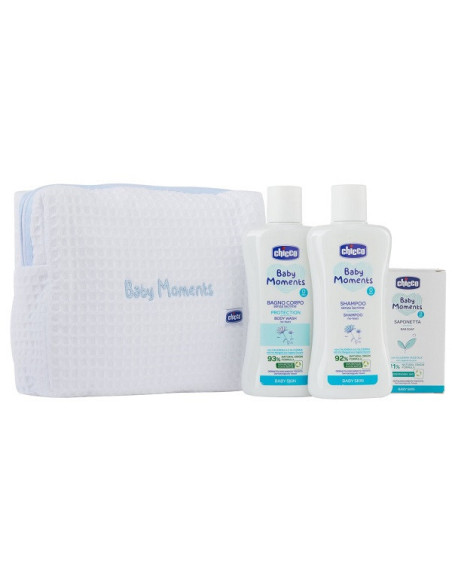 CH BM BEAUTY BAG ZIP AZZURRO