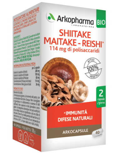 ARKOCPS SHIITAKE MAIT REI40CPS