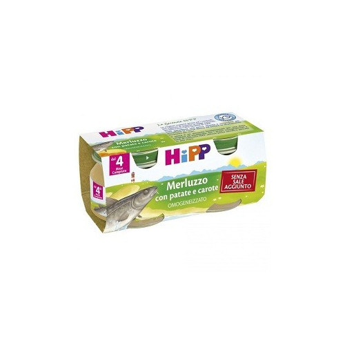 HIPP OMOG MERLUZ/CAR/PAT 2X80G
