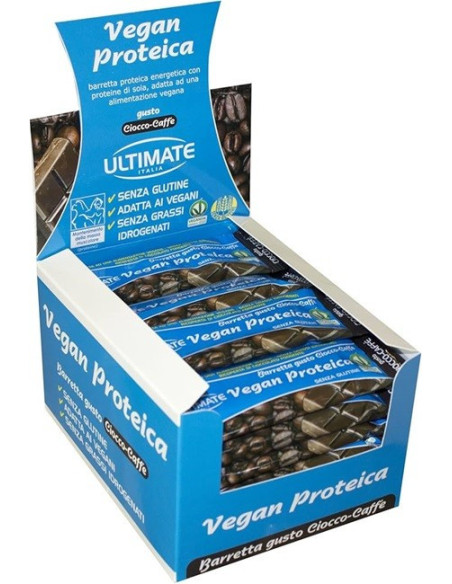 ULTIMATE BARRETTE PROTEICHE VEGANE CIOCCOLATO FONDENTE E CAFFE'- 24 PEZZI