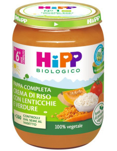 HIPP CREMA RISO LENTICCH VERD