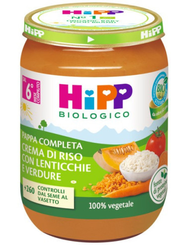 HIPP CREMA RISO LENTICCH VERD