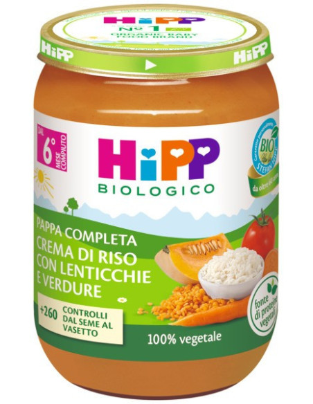 HIPP CREMA RISO LENTICCH VERD
