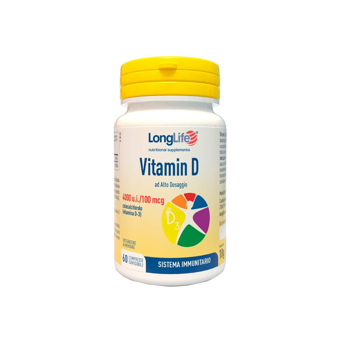 LONGLIFE VITAMIN D4000UI 60CPR
