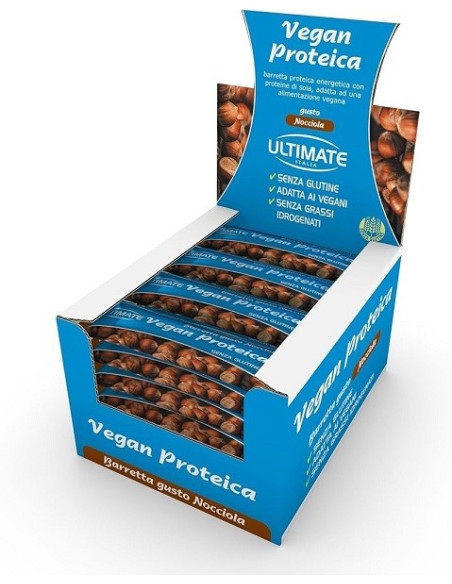 ULTIMATE BARRETTA PROTEICA VEGAN NOCCIOLA 24 PEZZI - Scadenza 05/2025