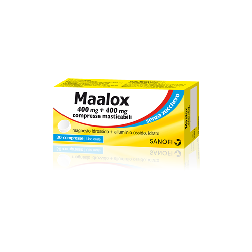 MAALOX S/Z 30CPR LIMO400+400MG