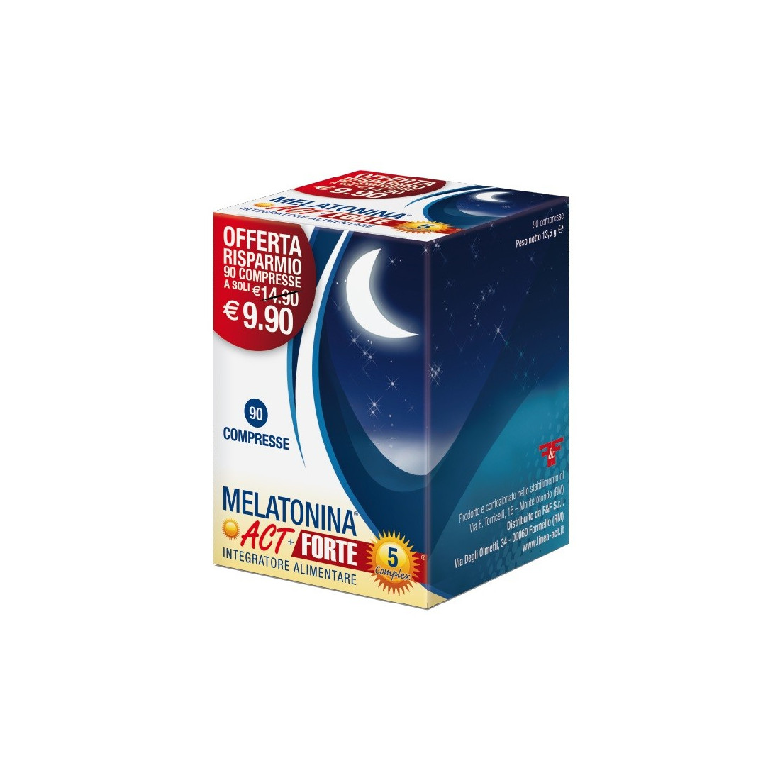 MELATONINA ACT 1MG+5COMP 90CPR