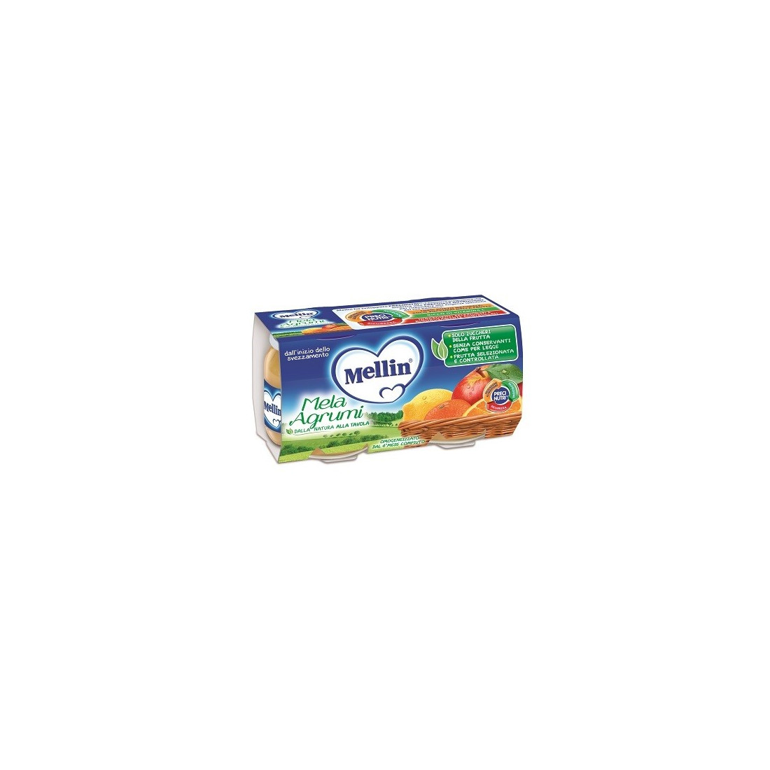 MELLIN OMOG MELA AGRUMI 2X100G